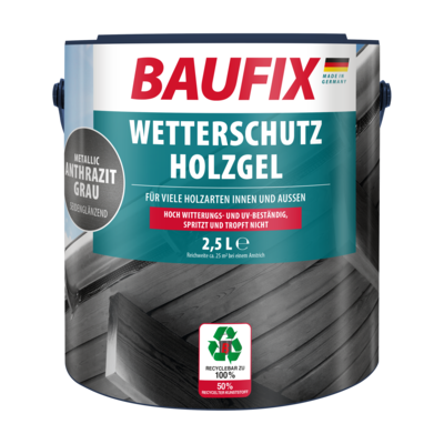 Wetterschutz-Holzgel metallic anthrazitgrau