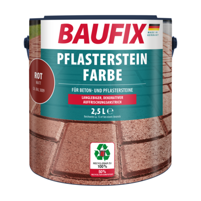 Pflasterstein Farbe rot